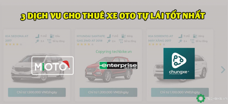 Top 3 dịch vụ cho thuê xe tự lái tốt nhất cho bạn và gia đình