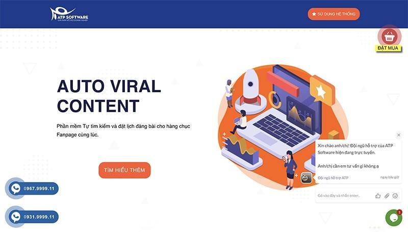 Auto Viral Content - phần mềm bán hàng Facebook