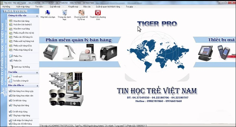 Phần mềm quản lý cửa hàng miễn phí Tiger Pro